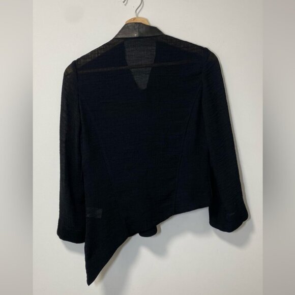 Helmut Lang Off Center Zip Silk Jacket Black Vintage 1990s size S Made in USA - Picture 5 of 8